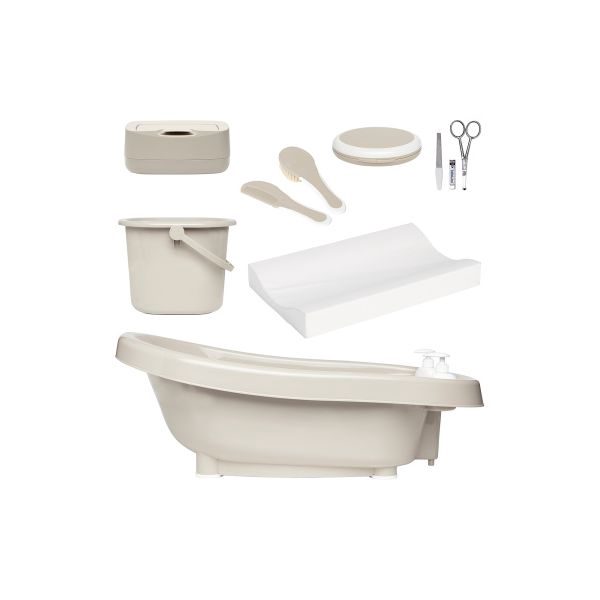 Bébé-Jou Thermobadset De Luxe Click - 6-Delig - Taupe