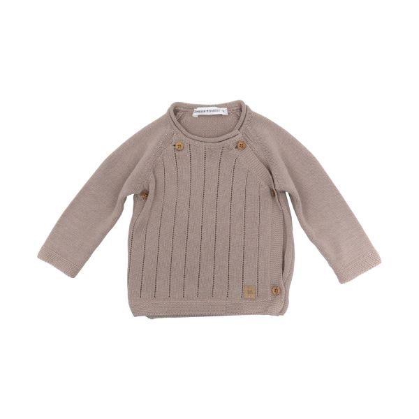 Bamboom Knitted Trui Met Overslag Camel 3 Mnd