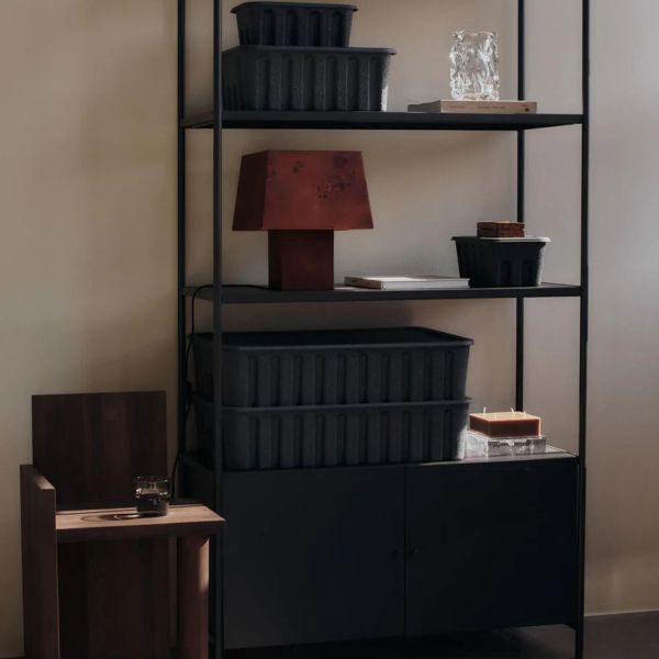 Ferm Living Opbergdozen - Paper Pulp Box - Small - Set van 2 - Charcoal – foto 2