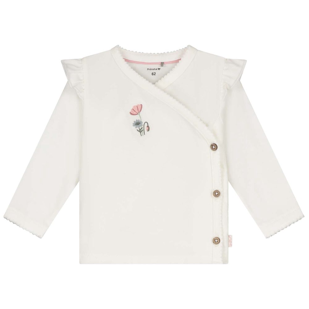 Prénatal newborn overslagshirt - Ivory White