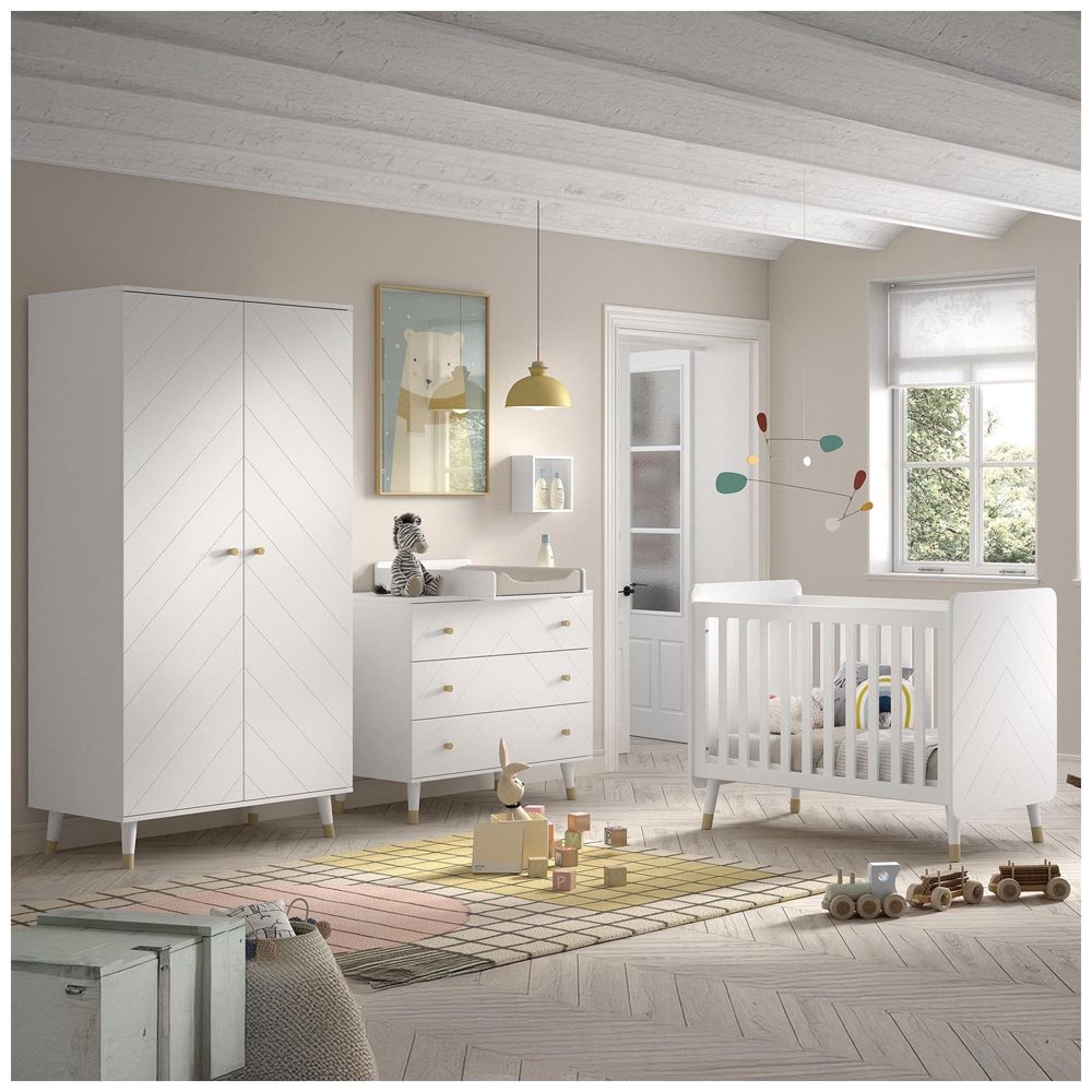 Jaxx 3-delige babykamer Billy - White