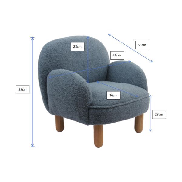 Jaxx Kinderfauteuil - Rocky - Blauw – foto 3