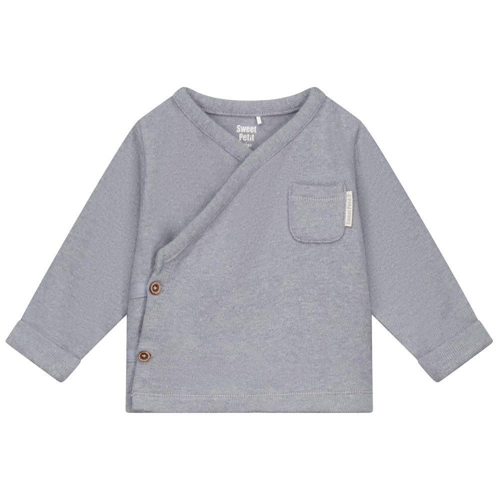 Sweet Petit Mini overslagshirt - Soft Blue Grey