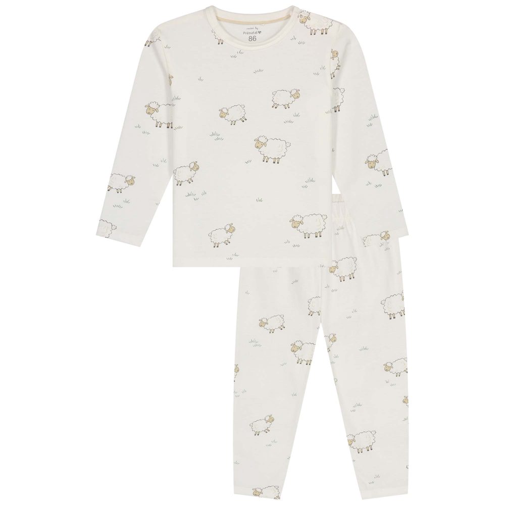 Prénatal peuter pyjama Schapen - Ivory White