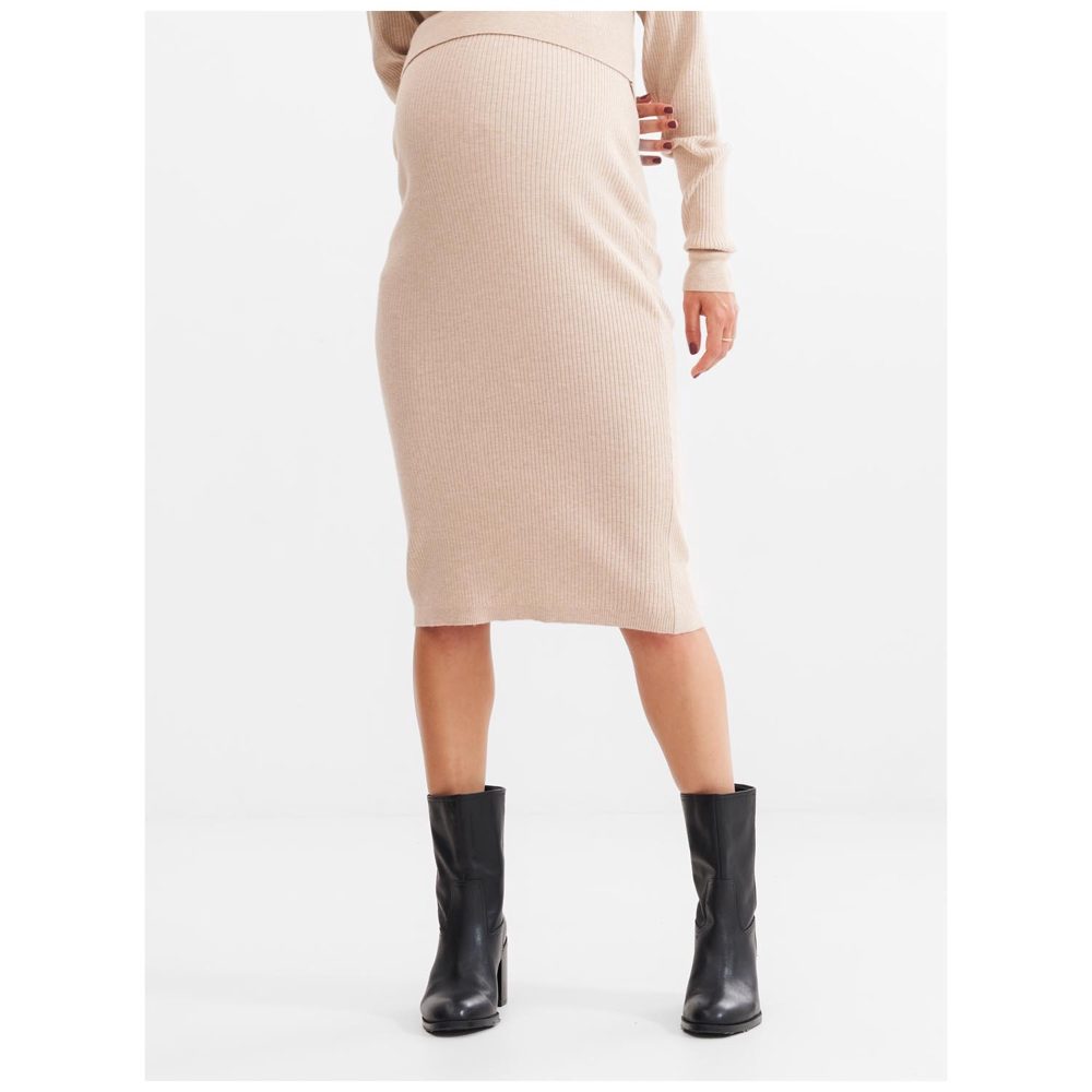 Prénatal zwangerschapsrok - Light Brown Melange