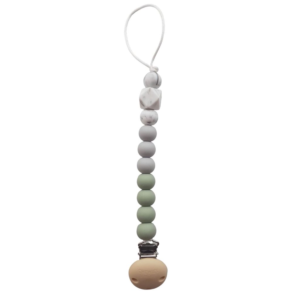 Chewies & More clip speenkoord - Green Grey