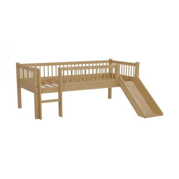 Vipack Forrest Semi - Halfhoogslaper Met Glijbaan 90x200 cm – Eik