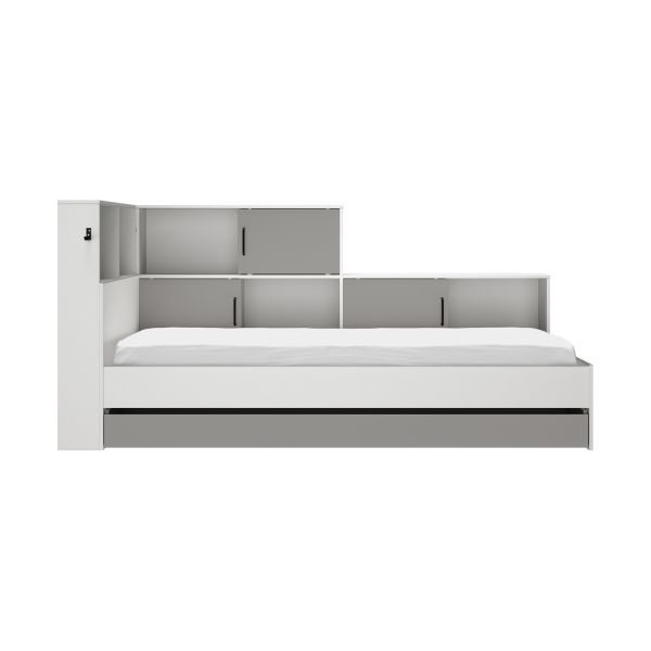 Diagone Erwan Opbergbed - 90x200 cm - Maan Grijs 