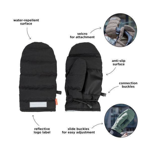 Done By Deer Kinderwagen Handschoenen - Black – foto 4