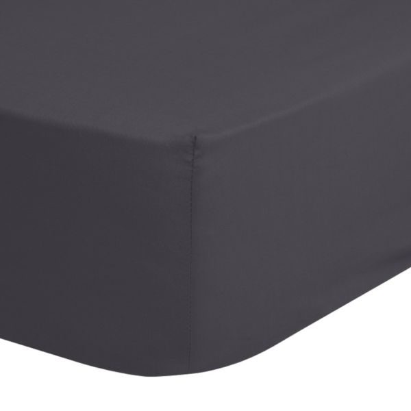 Good Morning Cotton Hoeslaken Anthracite 90 x 220 cm