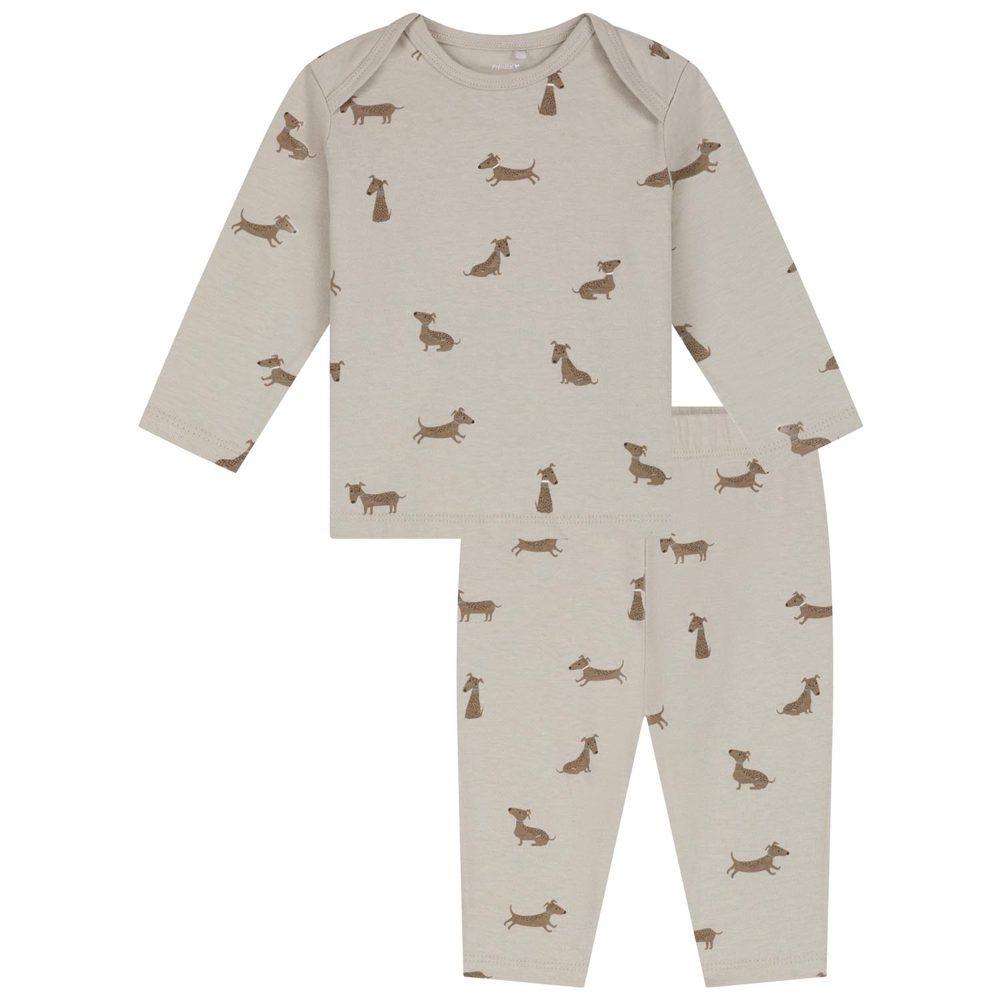 Prénatal baby pyjama dogs - Lightgrey