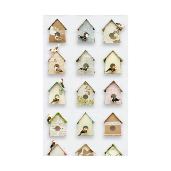 Studio Ditte Behang Vogelhuisjes Pastel