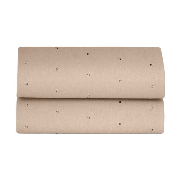 Snuz Hoeslakens 2-Pack - Mocha Cross