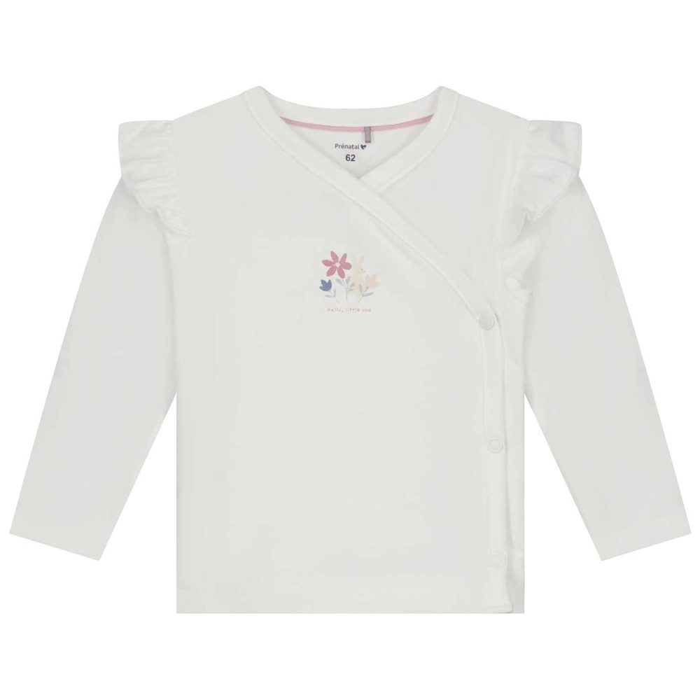 Prénatal newborn overslagshirt - Ivory White