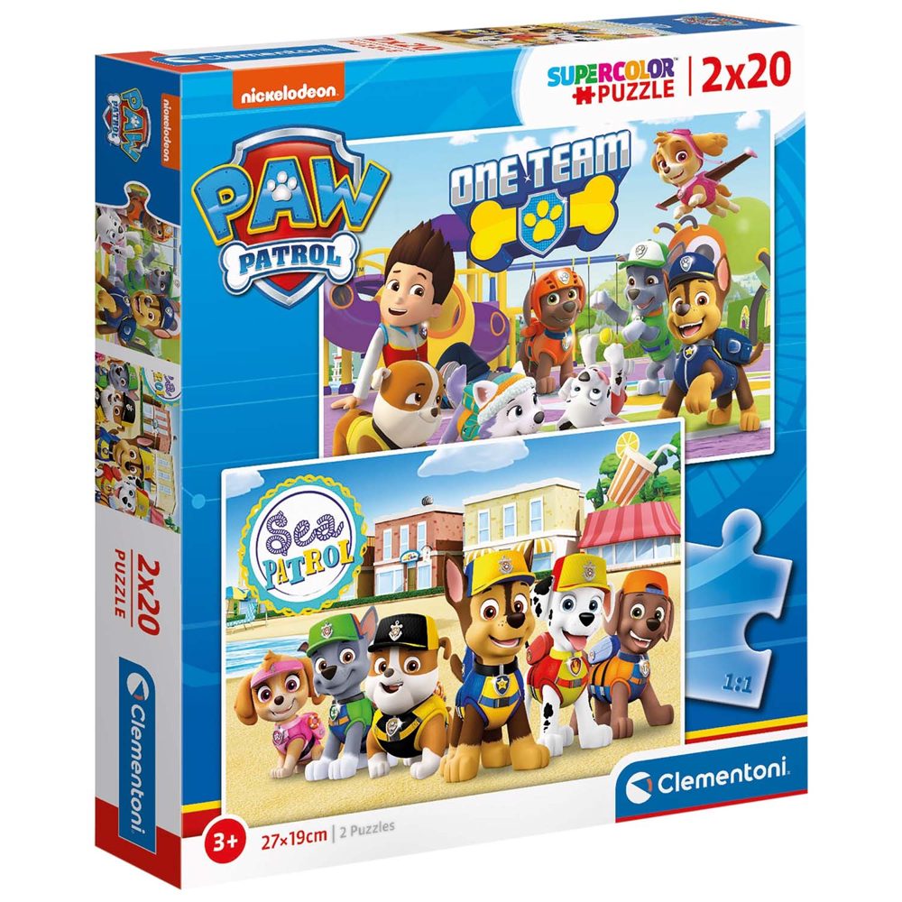 Clementoni puzzel Paw Patrol 2x20 stukjes - Multi