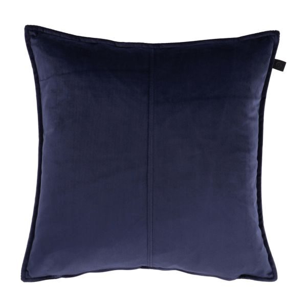 Overseas Middlestitch Kussen- 45 x 45 cm - Velours – Navy