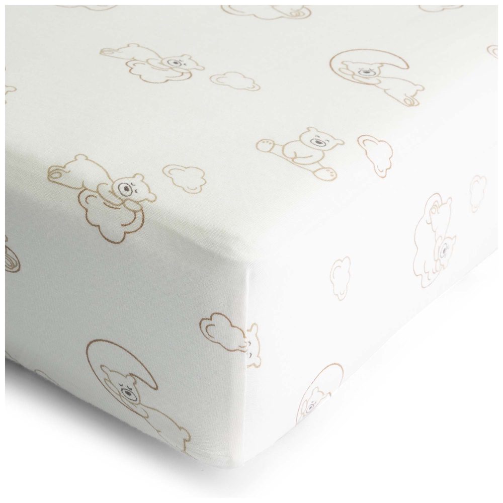 Prenatal wieg hoeslaken Beren - Ivory White