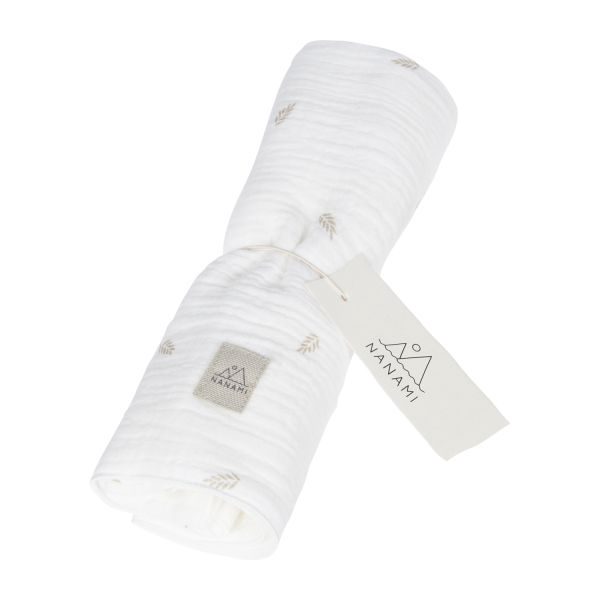 Nanami Hydrofiel doek- 60 x 60 cm - Off-White Leaf