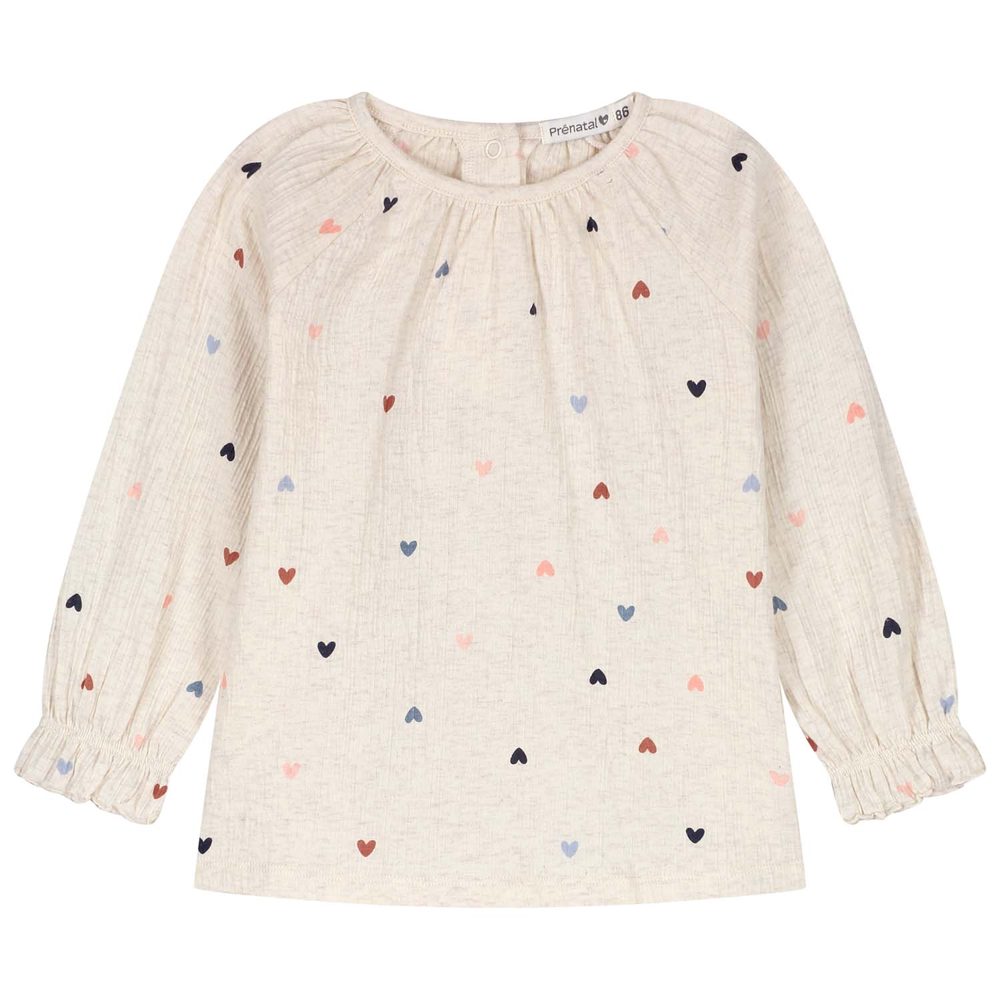 Prénatal baby blouse - Light Brown Melange