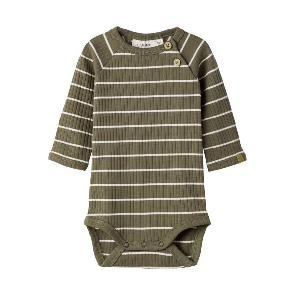 Lil' Atelier Romper - Gestreept - Mt. 56 - Shitake