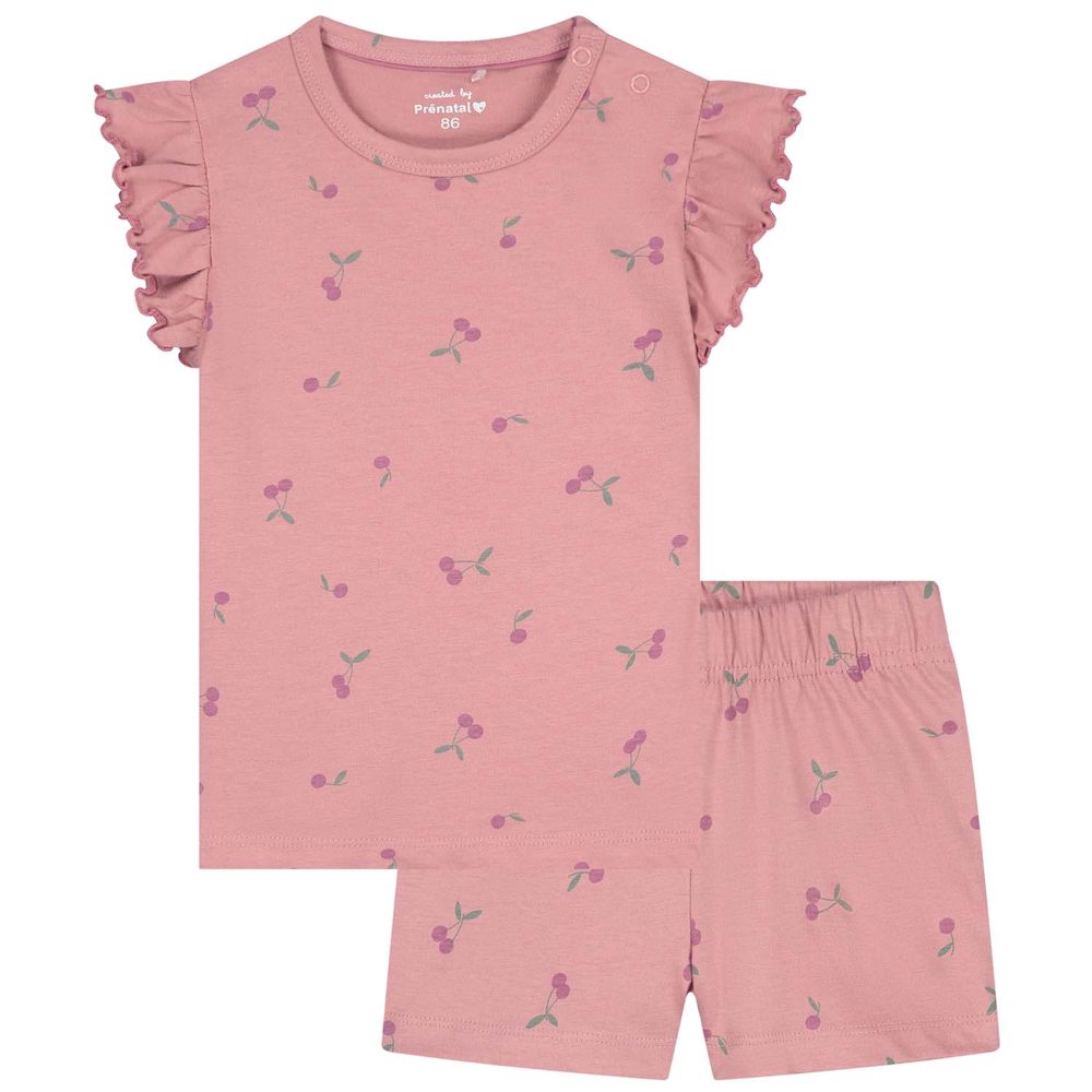 Prénatal peuter shortama kers - Violet Pink