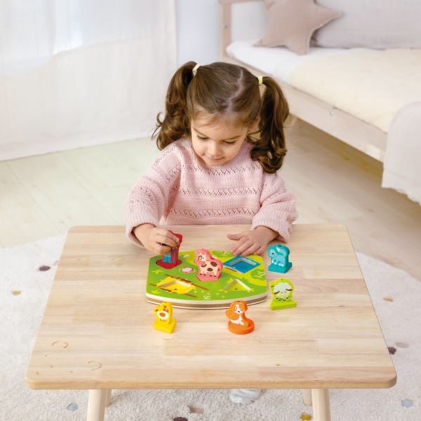 Hape Houten Geluidspuzzel - Farmyard – foto 4