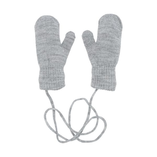 Puck Knit Wanten - Light Grey Melange