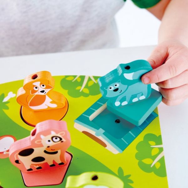 Hape Houten Geluidspuzzel - Farmyard – foto 3