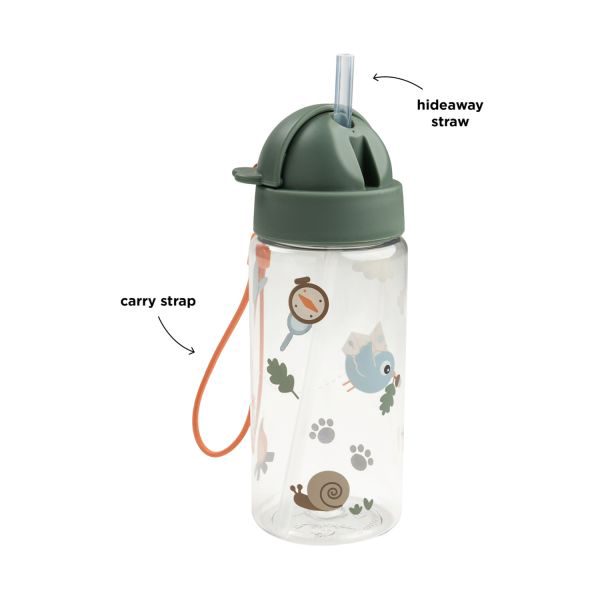 Done By Deer Drinkfles Met Rietje - Tiny Trails - Green - 350 ml – foto 3