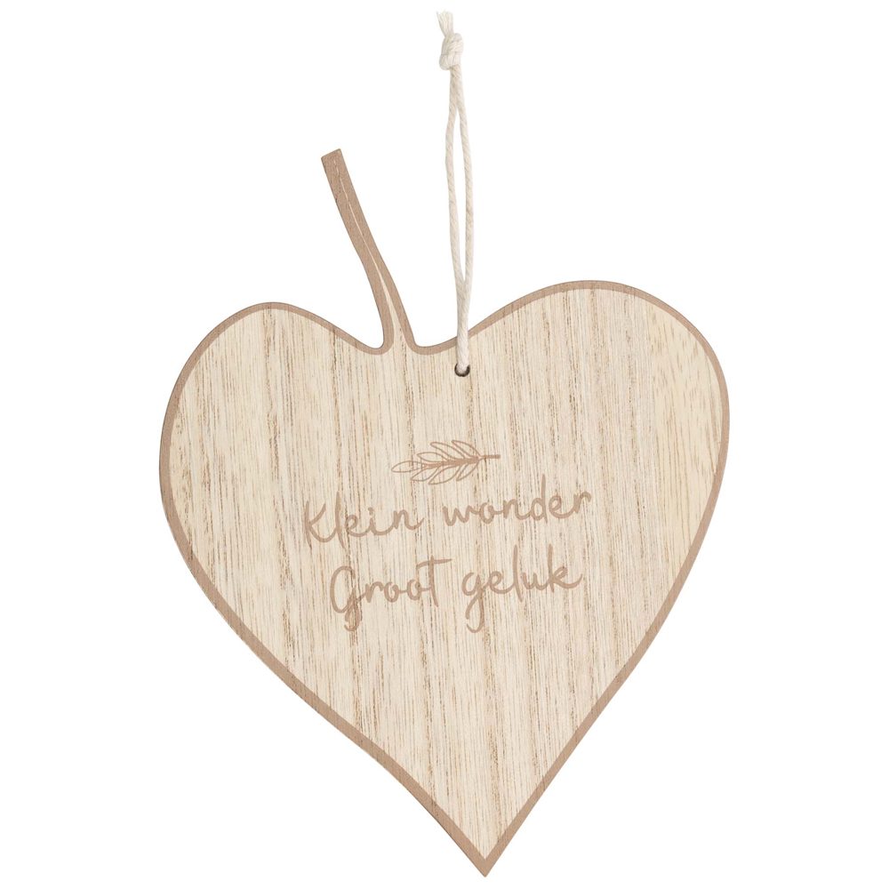 Prénatal hanger hart hout - Brown