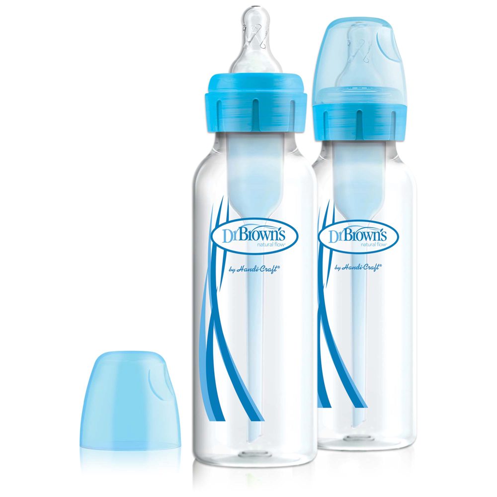 Dr. Brown's Options+ Standaard halsfles 250ml 2 stuks - Blue