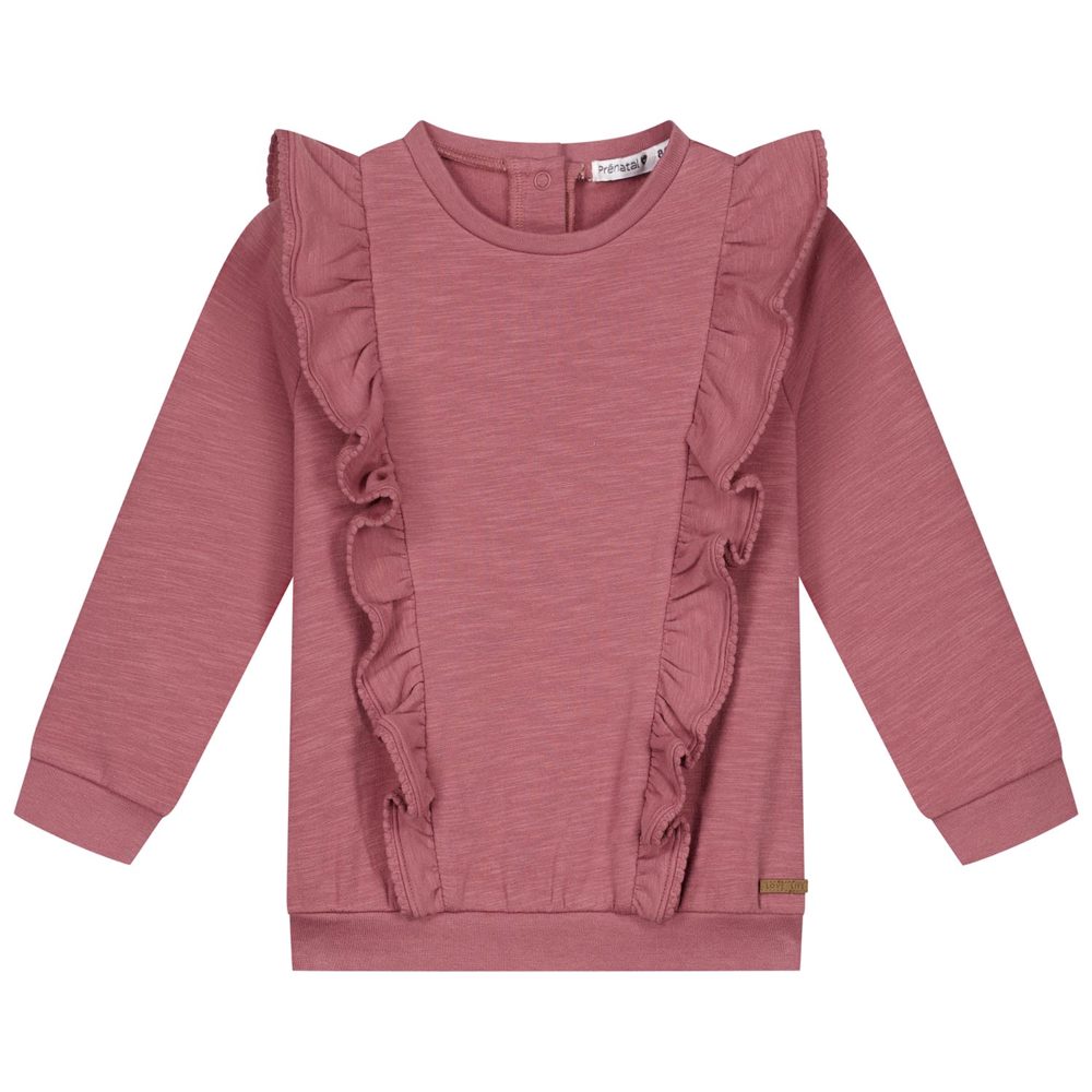 Prénatal baby sweater - Dark Rosered