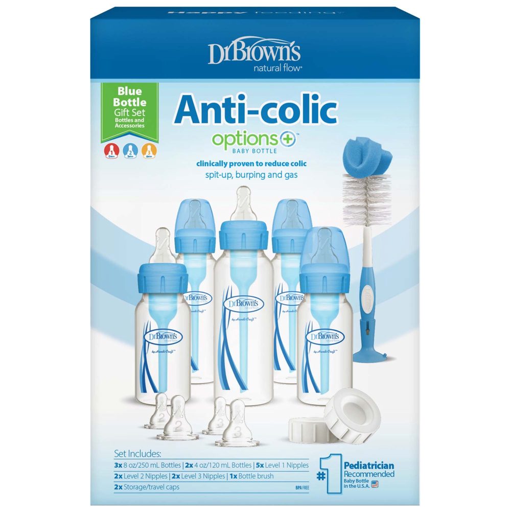 Dr. Brown's Options+ giftset standaardfles - Blue – foto 2