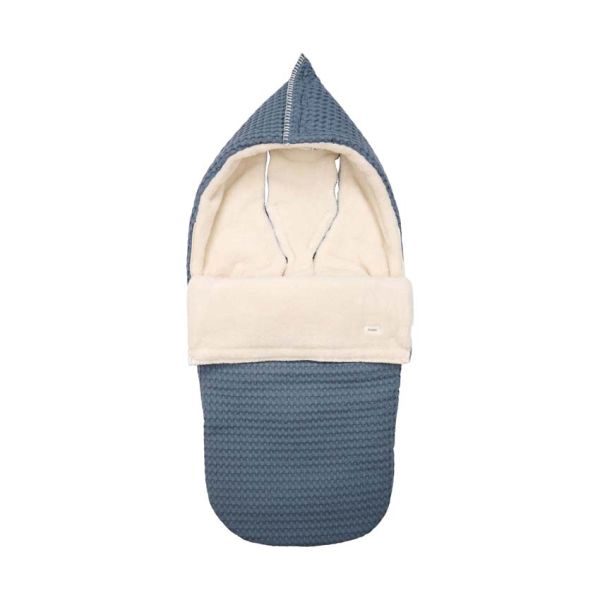 Koeka Oslo Buggy Voetenzak - Wafel/Teddy - Bluestone
