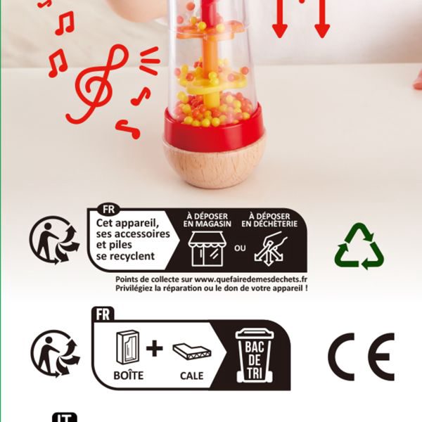 Hape Regenmaker met Kralen - Rood – foto 11