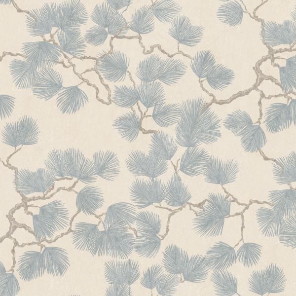 Sandberg Behang - Pine Mural - Misty Blue