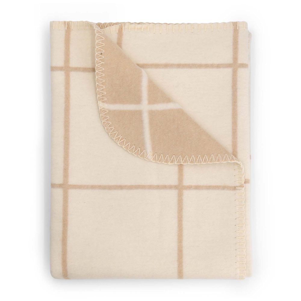 Prénatal wiegdeken check - Ivory White