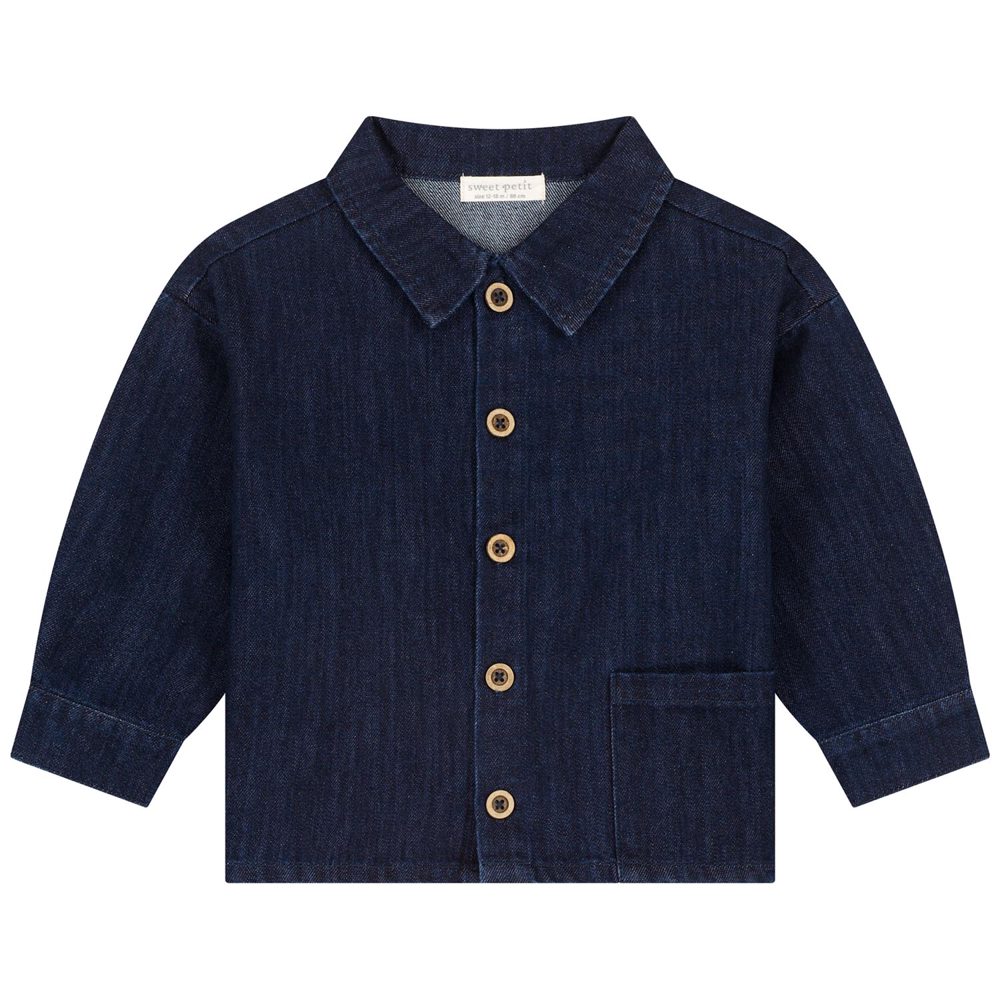 Sweet Petit peuter blouse Seal - Raw Denim