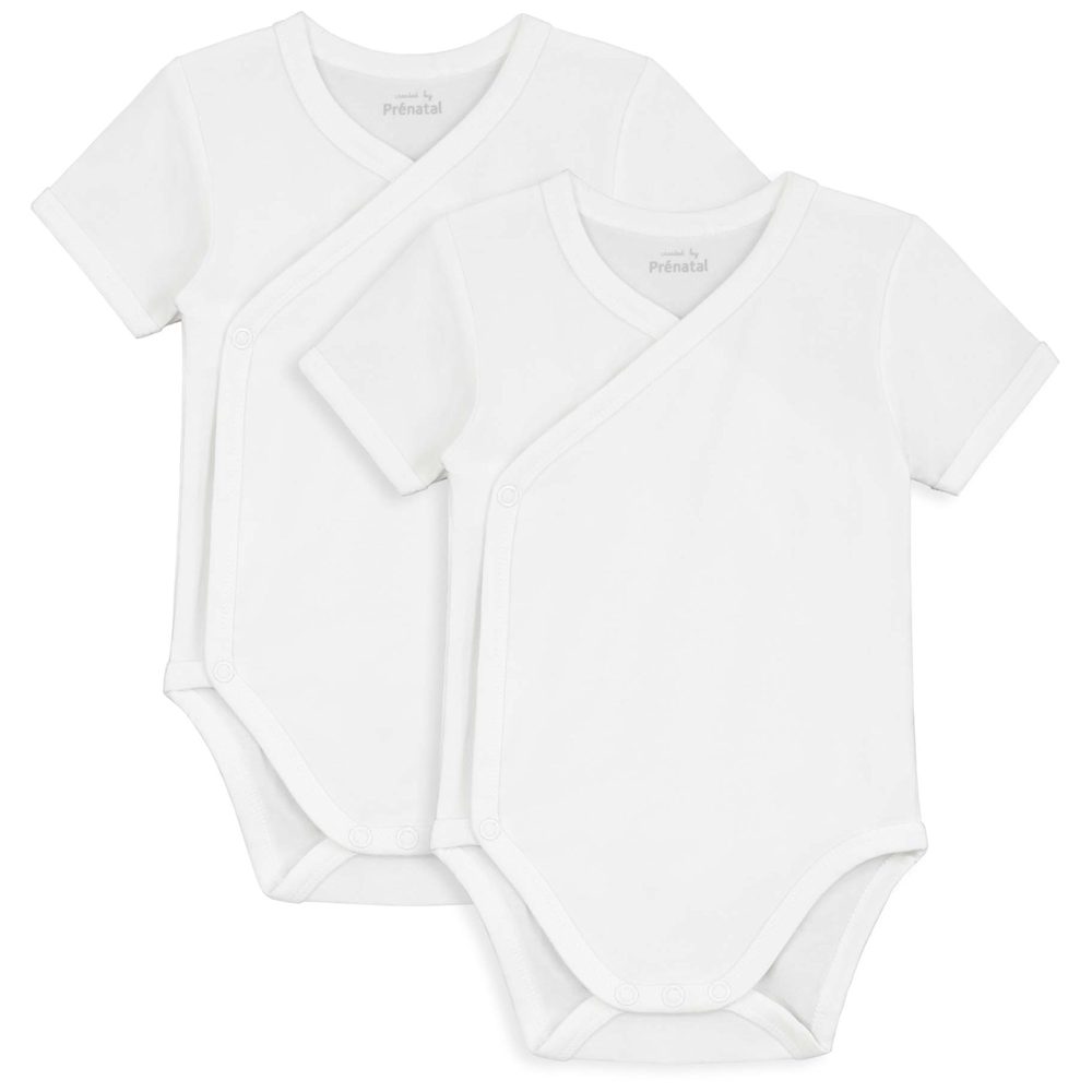 Prénatal basis overslagromper 2-pack - White