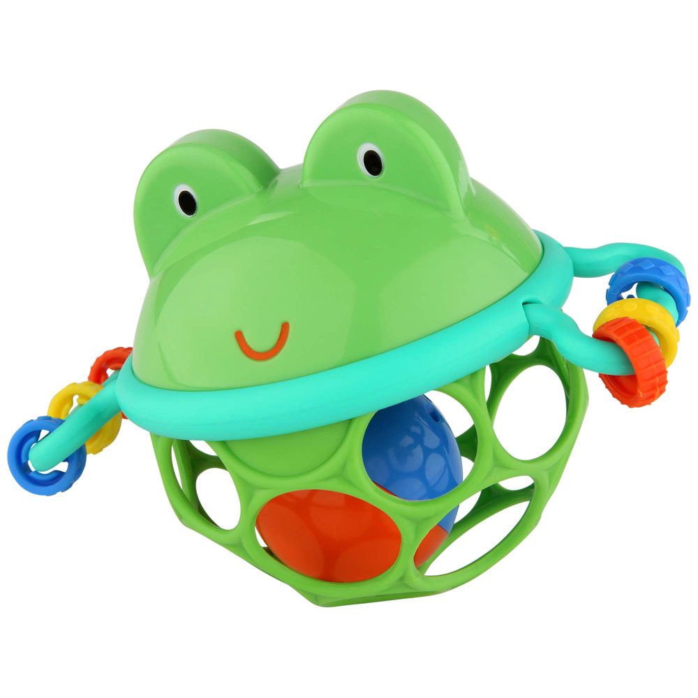Oball aangrijpbal Jingle & Shake frog - Green