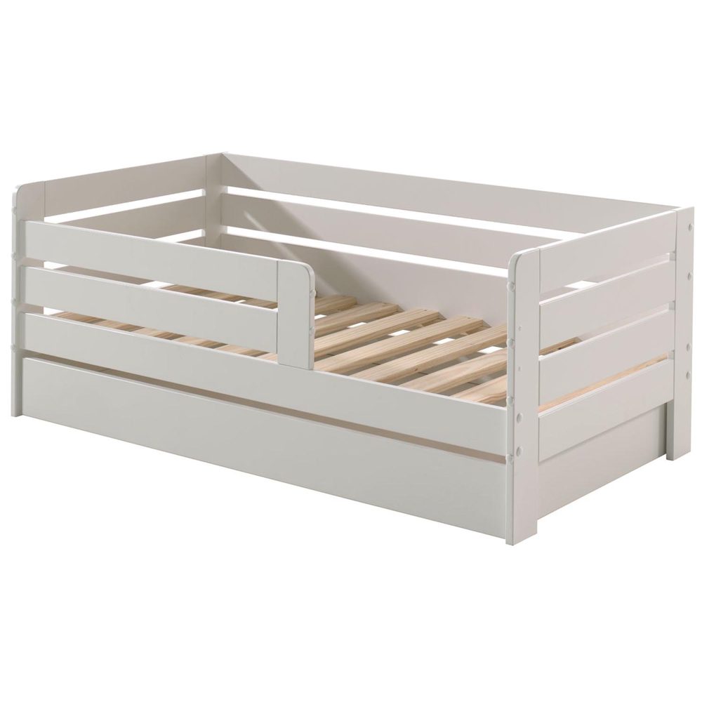 Jaxx juniorbed met lade Tod horizontale spijl - White