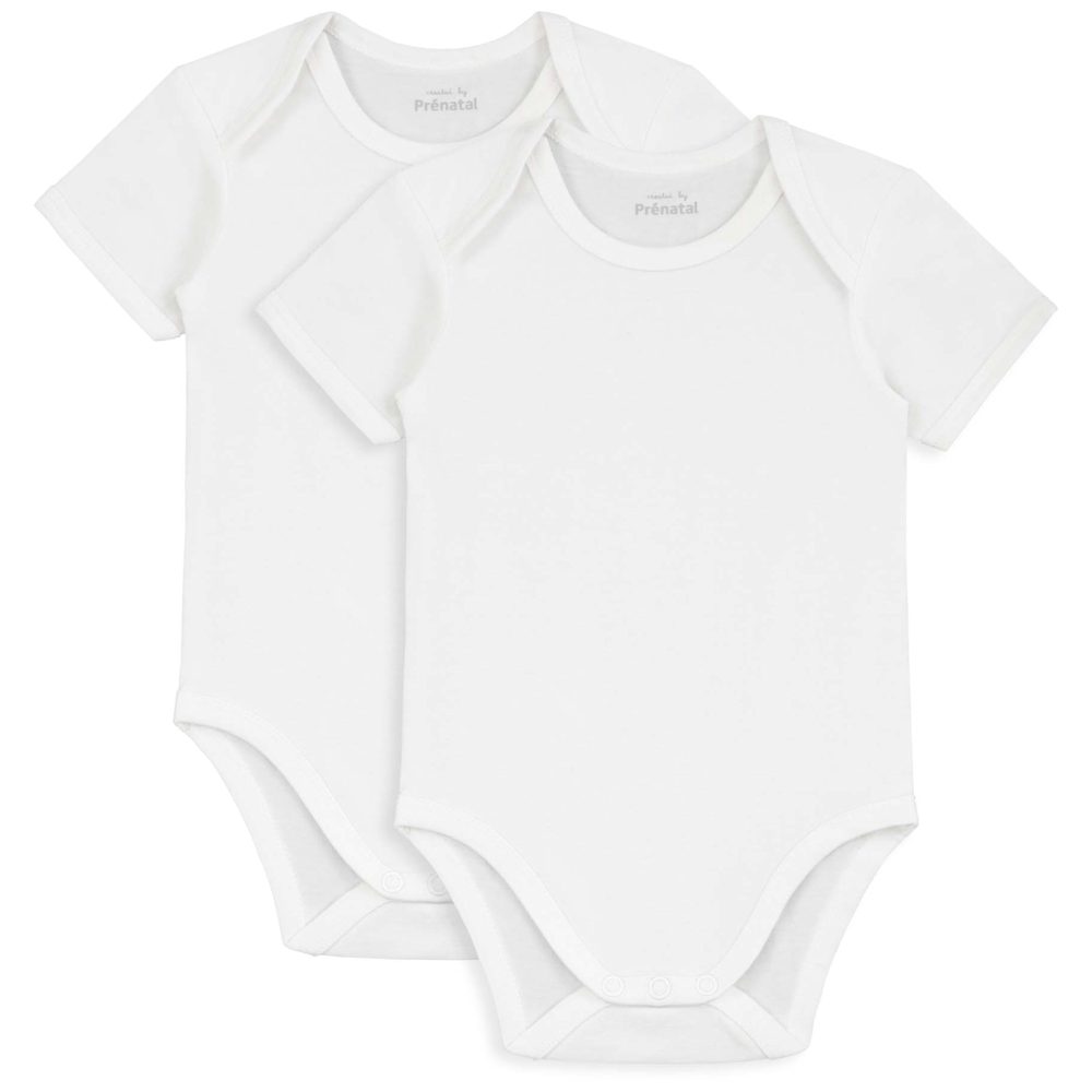 Prénatal basis romper 2 stuks - White