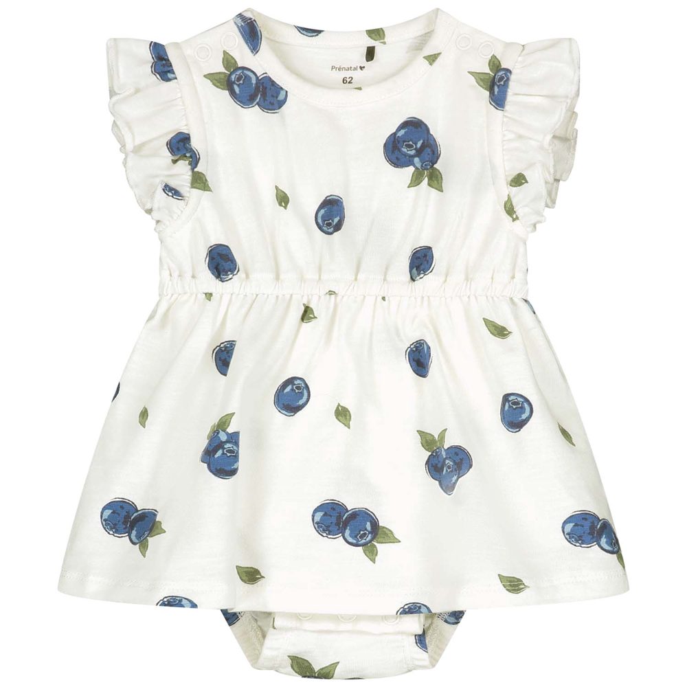 Prénatal newborn jurk met romper - Ivory White