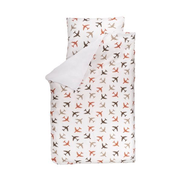 Bink Bedding Planes Dekbedovertrek Choco 120 x 150 cm