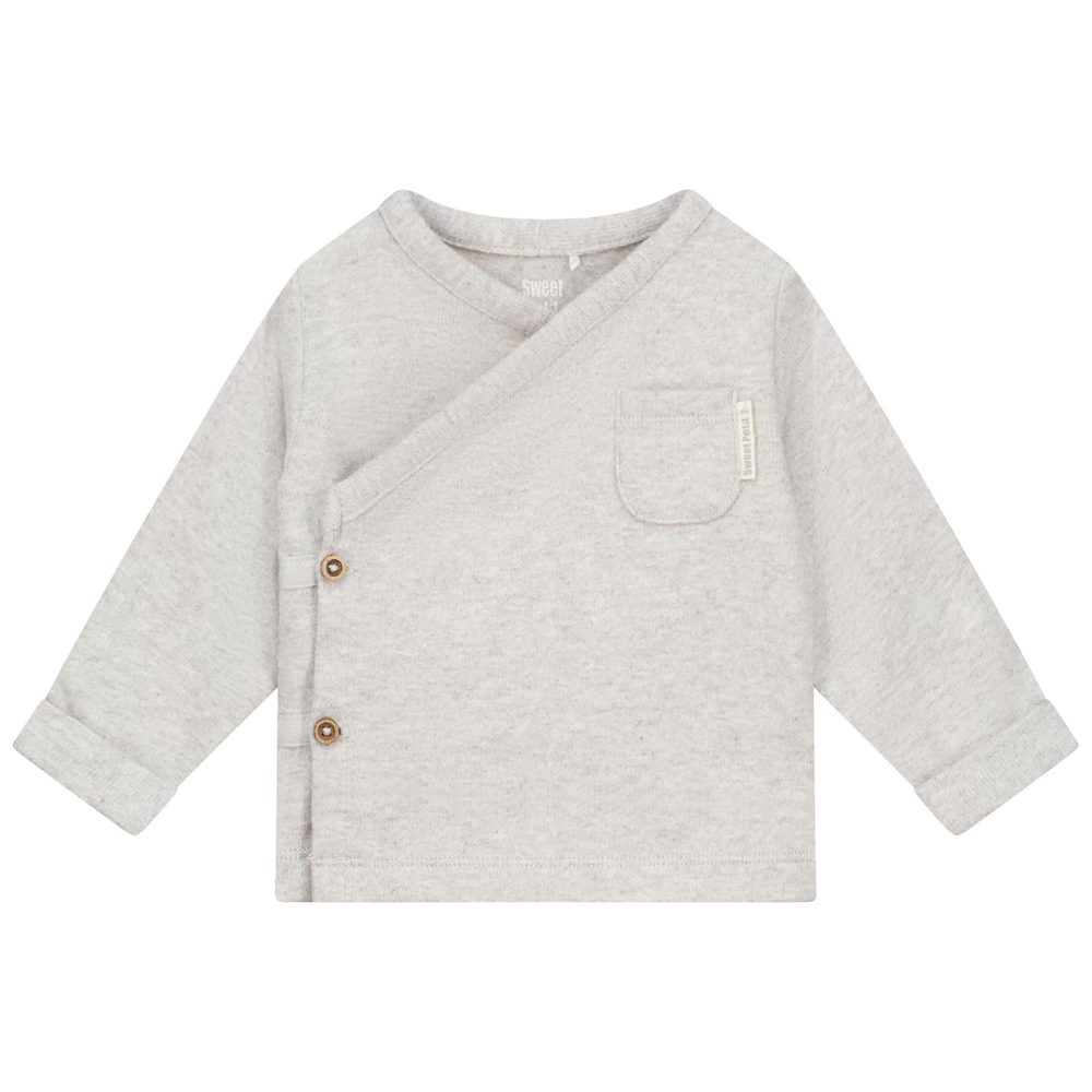 Sweet Petit Mini overslagshirt - Soft Stone Melange