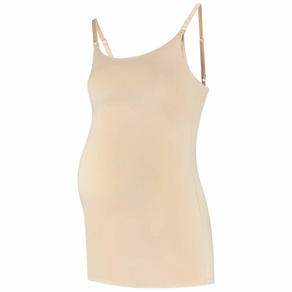 Prénatal voedings singlet - Almond