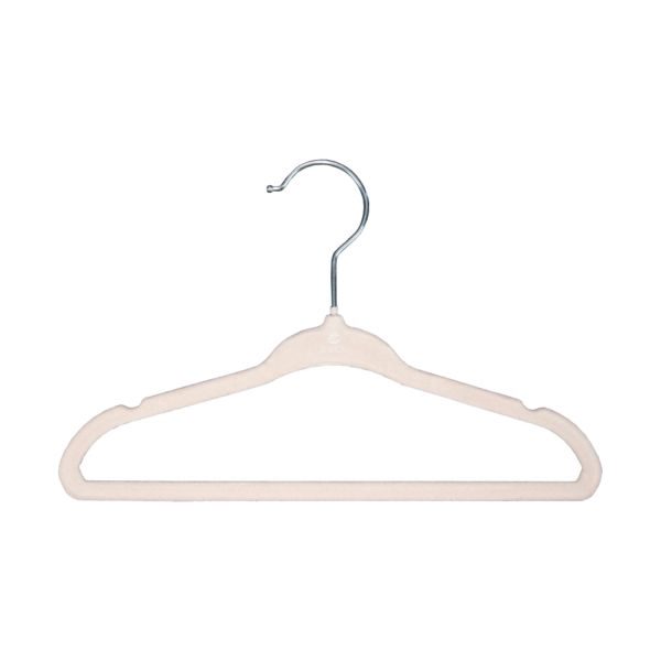 Puck Kledinghanger - 6 Stuks - Velours Ecru