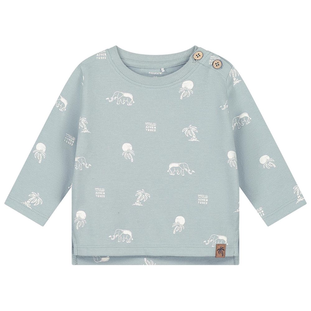 Prénatal baby shirt - Light Green Grey