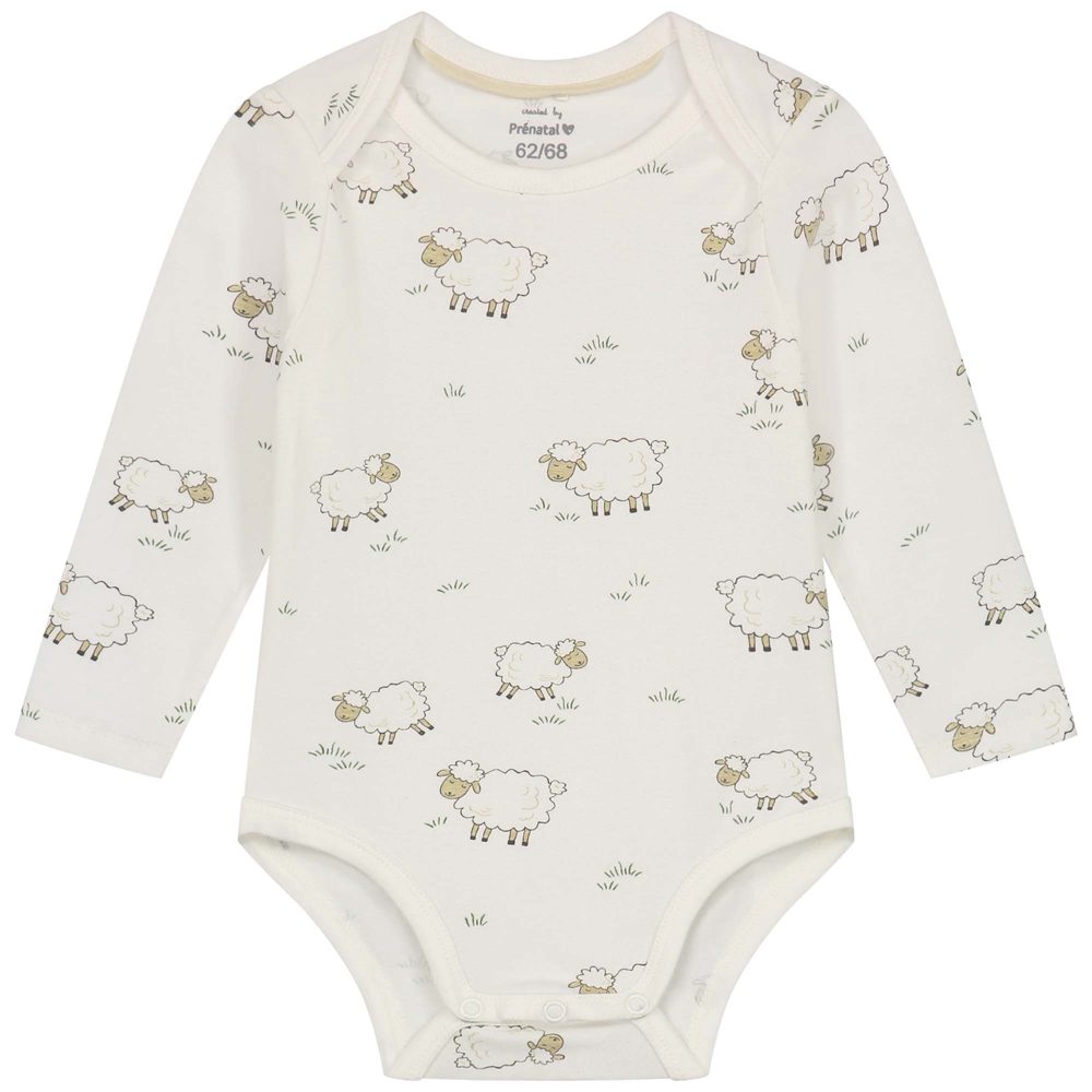 Prénatal romper Schapen - Ivory White