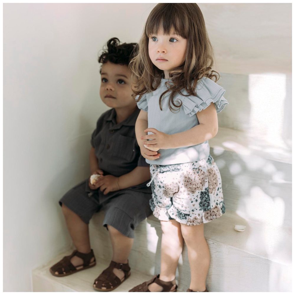 Sweet Petit peuter short Saar - Light Beige Melange – foto 4